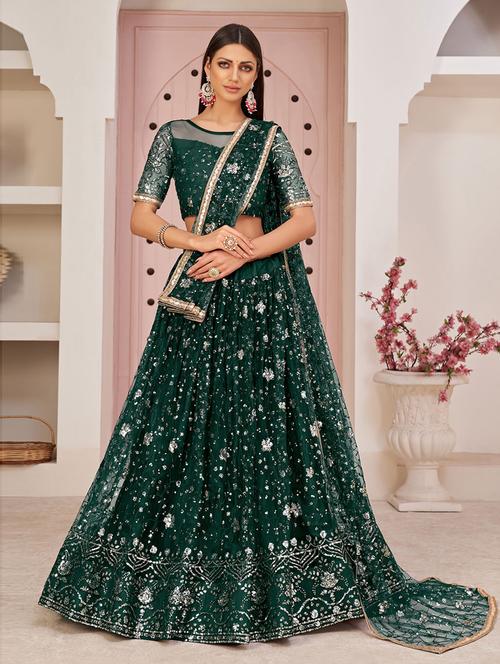 embroidered lehenga choli with dupatta set - 19508241 - Very Small Image - 1