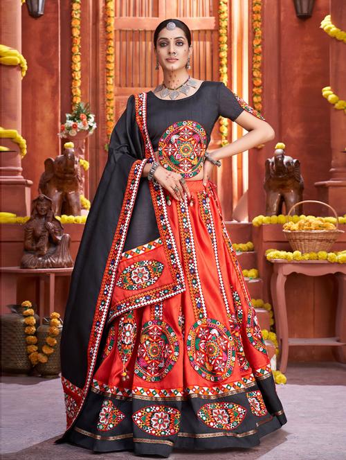 self design unstitched lehenga - 19508262 - Very Small Image - 1