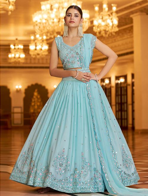 self design unstitched lehenga - 19508319 - Very Small Image - 1