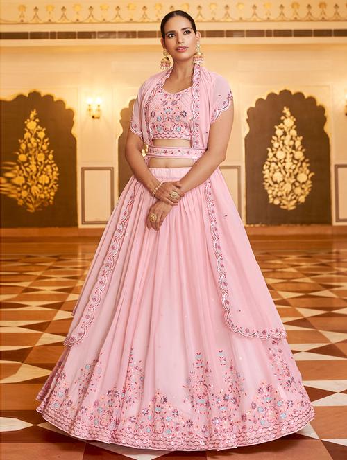 self design unstitched lehenga - 19508320 - Very Small Image - 1