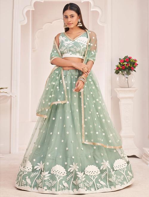 self design unstitched lehenga - 19508324 - Very Small Image - 1