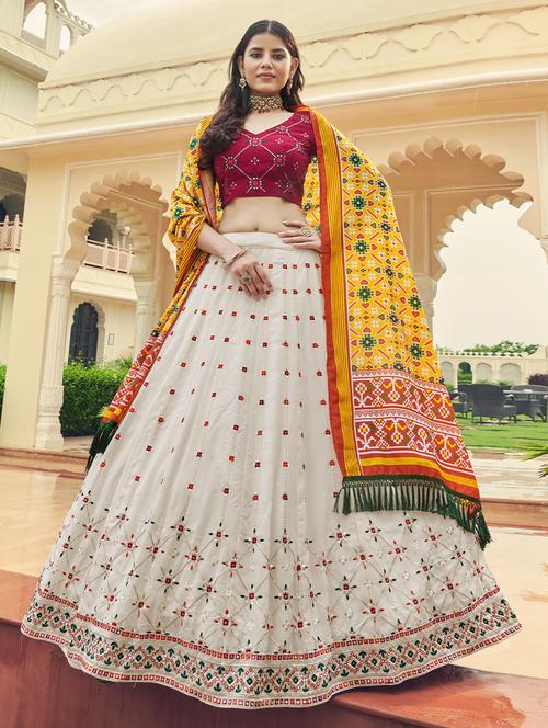 self design unstitched lehenga - 19508380 - Very Small Image - 1