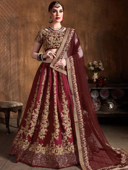 self design unstitched lehenga - 19508449 - Very Small Image - 1