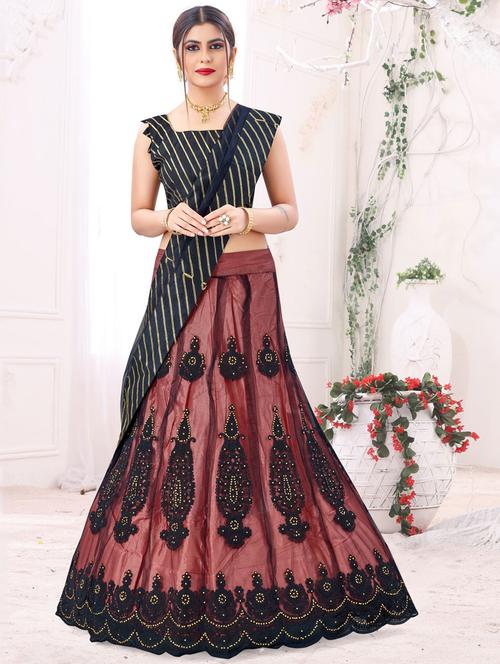 self design unstitched lehenga - 19508515 - Very Small Image - 1