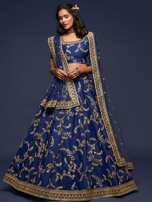 self design unstitched lehenga - 19508534 - Very Small Image - 1
