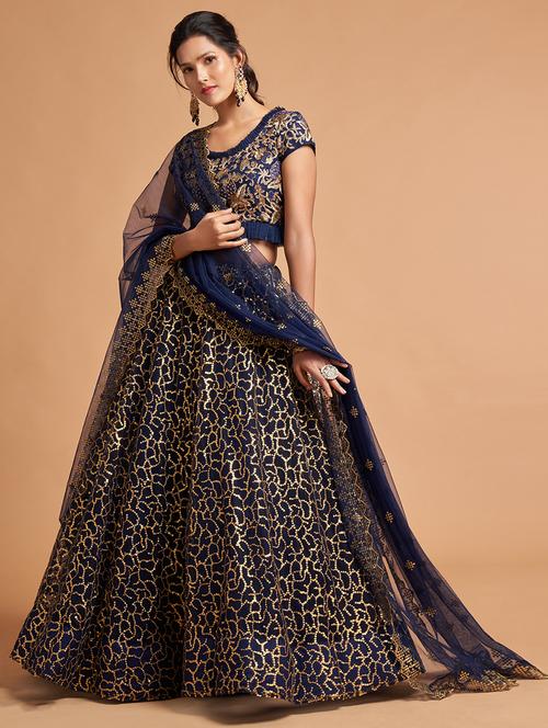 self design unstitched lehenga - 19508567 - Very Small Image - 1