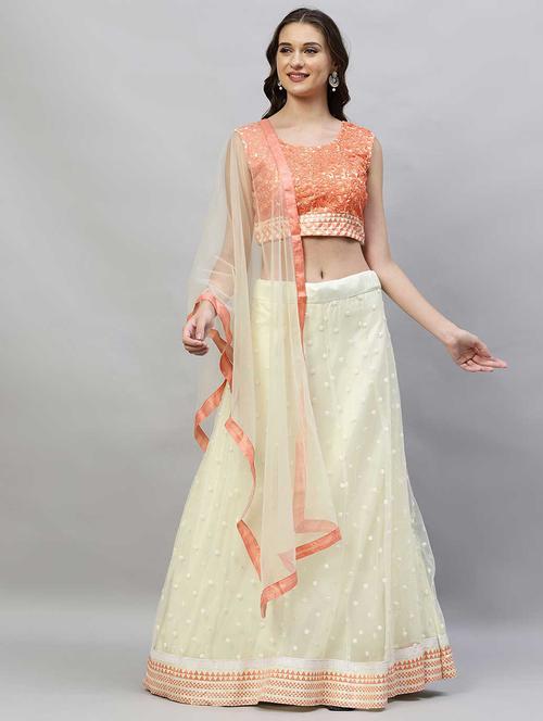 self design unstitched lehenga - 19508605 - Very Small Image - 1