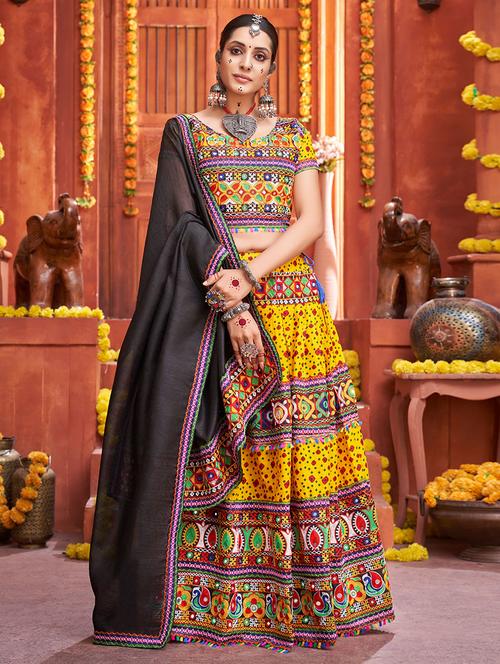 self design unstitched lehenga - 19508714 - Very Small Image - 1