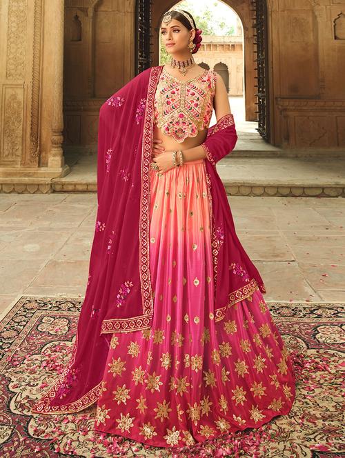 self design unstitched lehenga - 19508771 - Very Small Image - 1