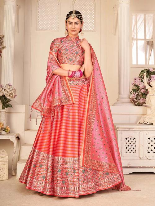 self design unstitched lehenga - 19508810 - Very Small Image - 1