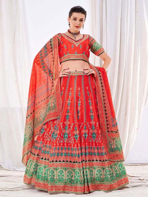 self design unstitched lehenga - 19508874 - Very Small Image - 1