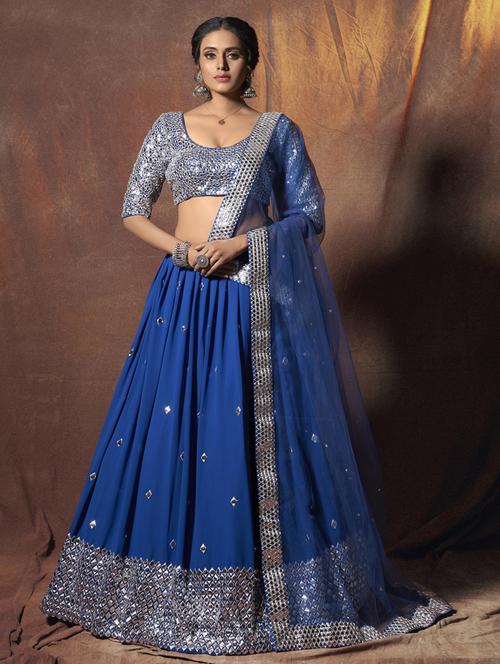 self design unstitched lehenga - 19508877 - Very Small Image - 1