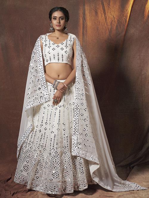self design unstitched lehenga - 19508879 - Very Small Image - 1