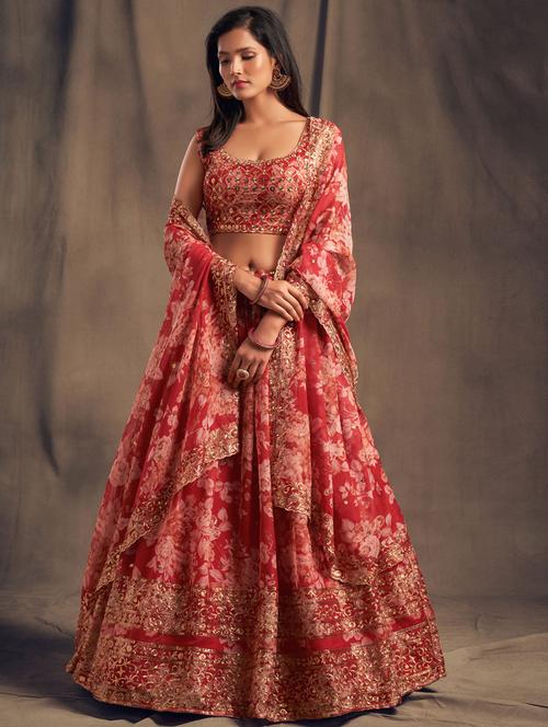 self design unstitched lehenga - 19508909 - Very Small Image - 1