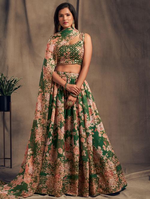 printed lehenga choli with dupatta set - 19508913 - Very Small Image - 1