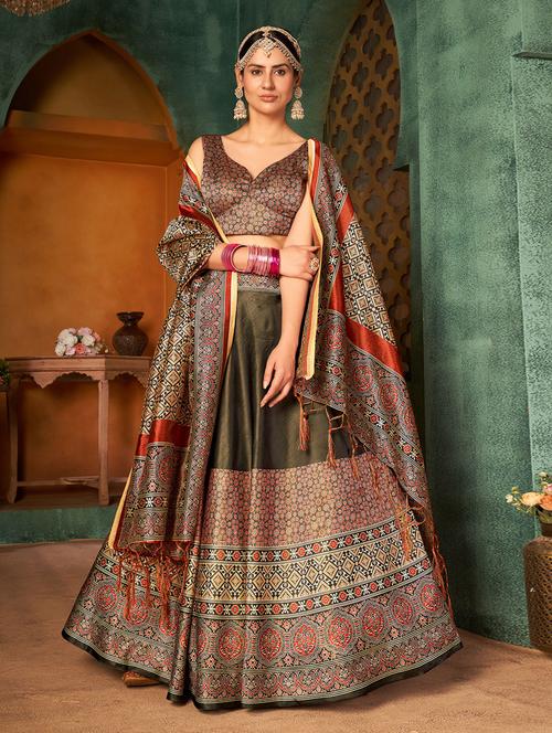 self design unstitched lehenga - 19508924 - Very Small Image - 1