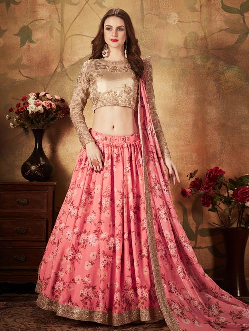 self design unstitched lehenga - 19508935 - Very Small Image - 1