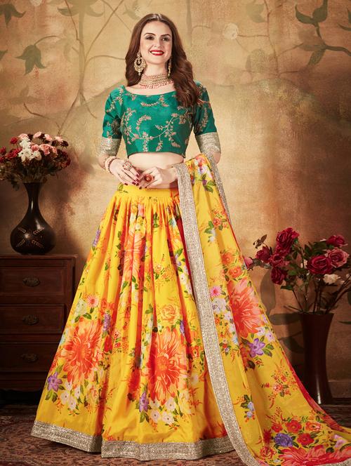 self design unstitched lehenga - 19508939 - Very Small Image - 1