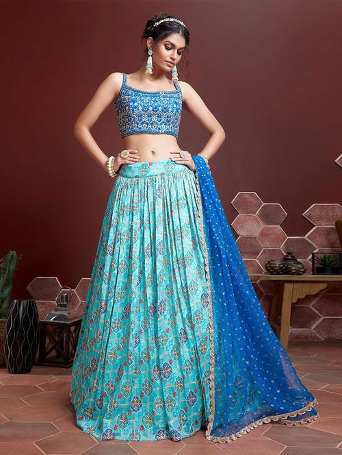 self design unstitched lehenga - 19508965 - Very Small Image - 1