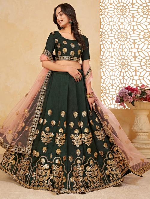 embroidered lehenga choli with dupatta set - 19508976 - Very Small Image - 1