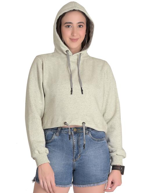 hooded neck solid sweatshirt - 19509202 - Very Small Image - 1