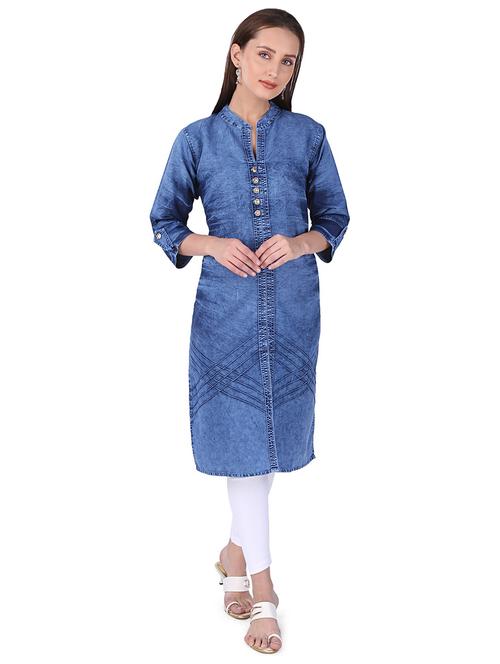 mandarin collar shirt a-line kurta - 19509267 - Very Small Image - 1
