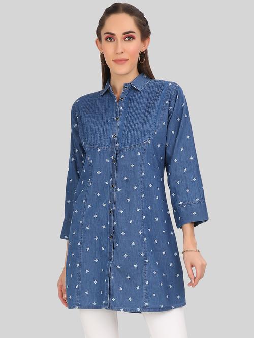 shirt collar a-line kurta - 19509323 - Very Small Image - 1