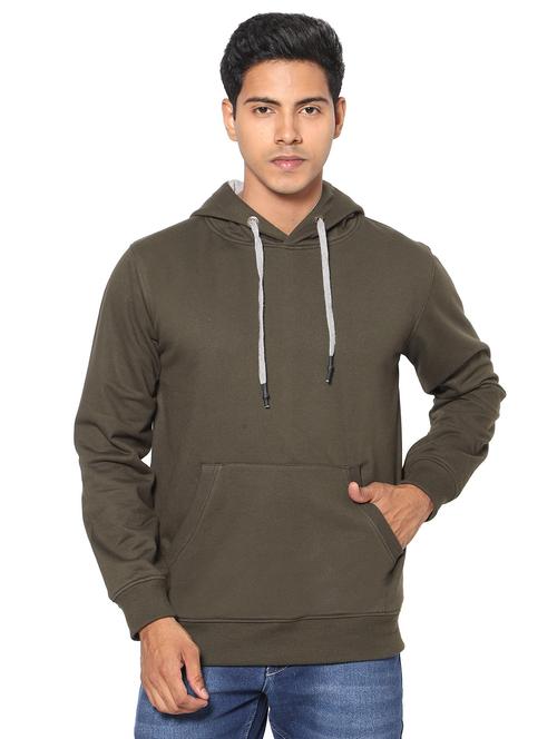 men hooded solid regular sweatshirt - 19509564 - Very Small Image - 1