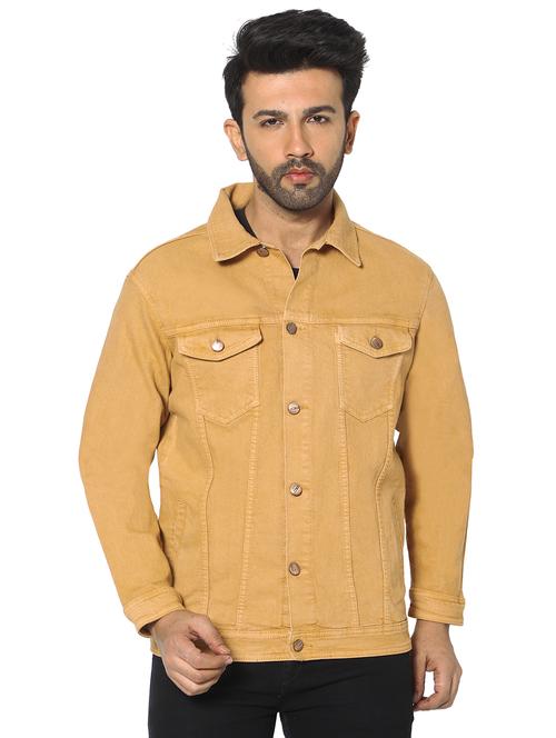 yellow solid denim jacket - 19509706 - Very Small Image - 1