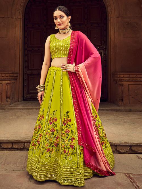 embroidered lehenga choli set with dupatta - 19509881 - Very Small Image - 1