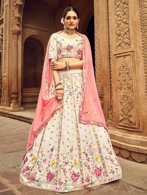 embroidered lehenga choli set with dupatta - 19509882 - Very Small Image - 1