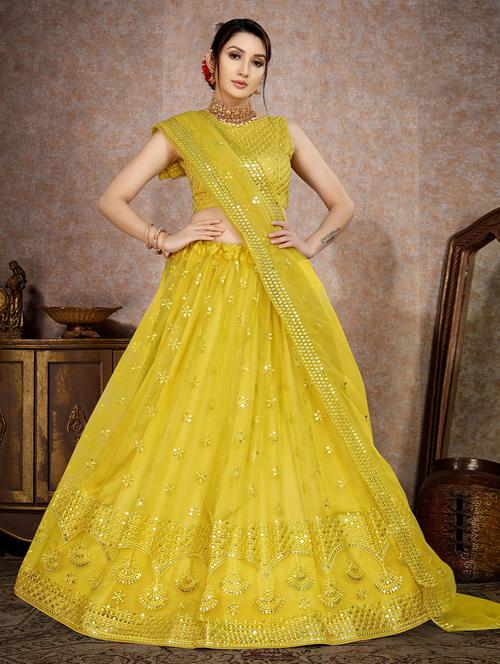 embroidered lehenga choli set with dupatta - 19509889 - Very Small Image - 1