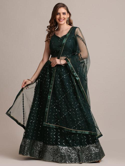embroidered lehenga choli set with dupatta - 19509897 - Very Small Image - 1