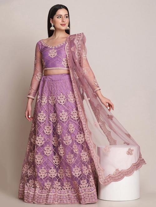 embroidered lehenga choli set with dupatta - 19509918 - Very Small Image - 1