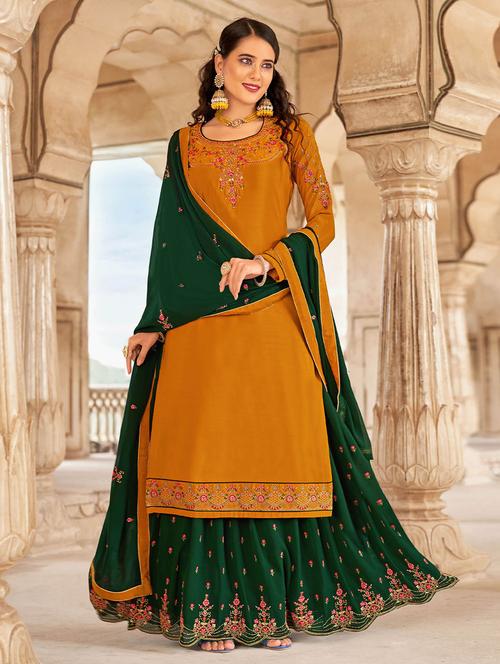 embroidered lehenga choli set with dupatta - 19509931 - Very Small Image - 1