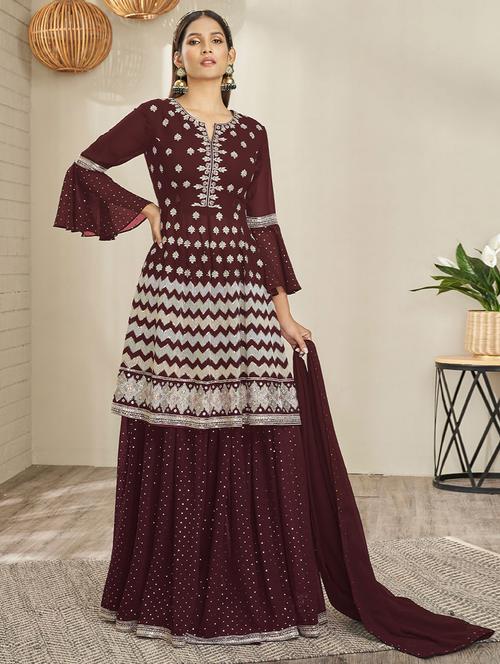 embroidered lehenga choli set with dupatta - 19509957 - Very Small Image - 1