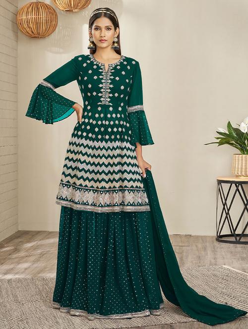 embroidered lehenga choli set with dupatta - 19509958 - Very Small Image - 1