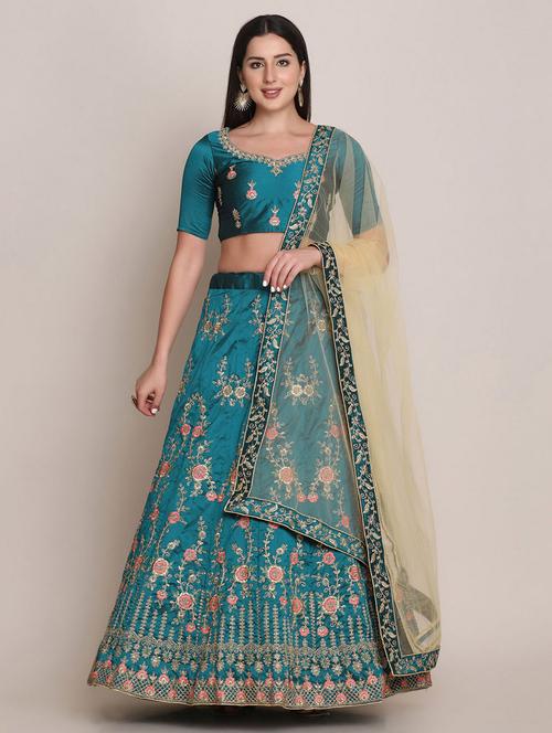 embroidered lehenga choli set with dupatta - 19510005 - Very Small Image - 1