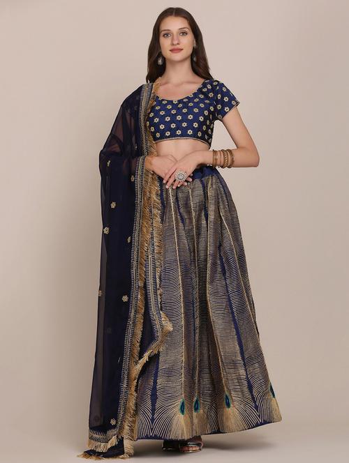 embroidered lehenga choli set with dupatta - 19510014 - Very Small Image - 1