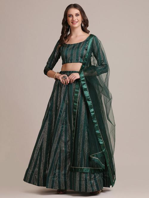embroidered lehenga choli set with dupatta - 19510017 - Very Small Image - 1