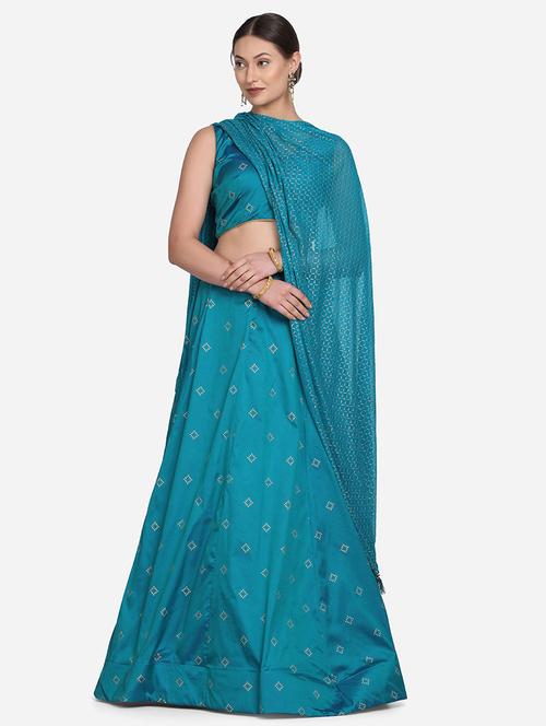 embroidered lehenga choli set with dupatta - 19510034 - Very Small Image - 1