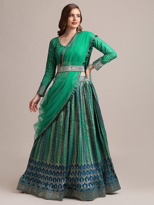 embroidered lehenga choli set with dupatta - 19510082 - Very Small Image - 1