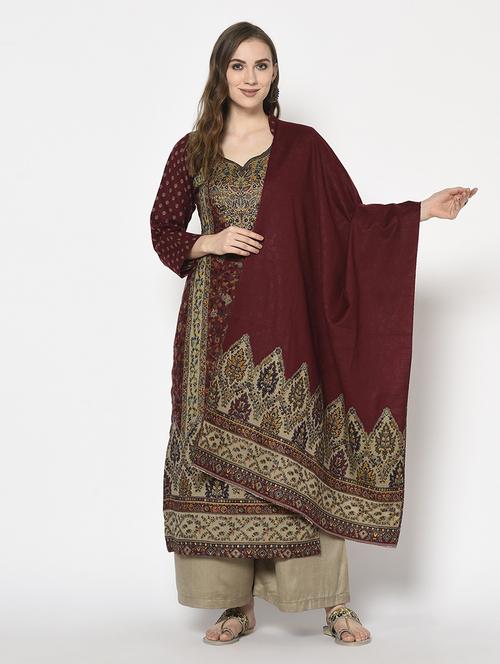 embroidered flared unstitched suit - 19510714 - Very Small Image - 1