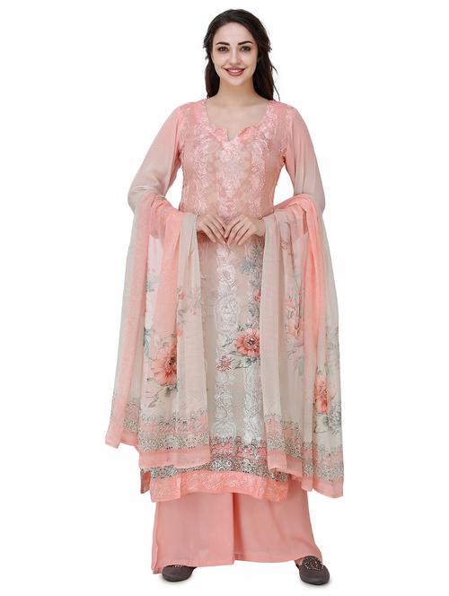 self designed flared unstitched suit - 19510875 - Very Small Image - 1
