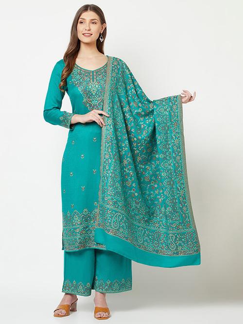 self designed flared unstitched suit - 19510974 - Very Small Image - 1