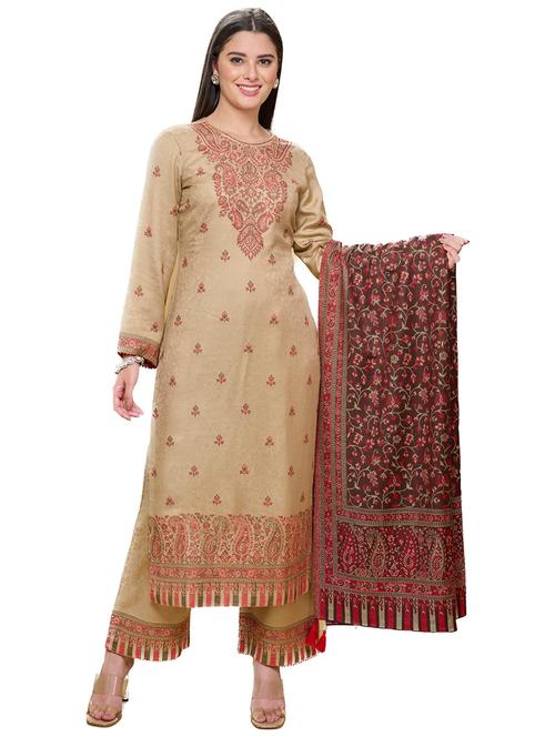self design unstitched suit set - 19511102 - Very Small Image - 1