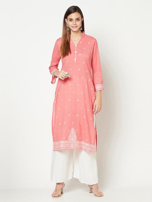 women's straight kurta - 19511322 - Very Small Image - 1