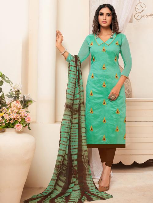embroidered unstitched suit set - 19511325 - Very Small Image - 1