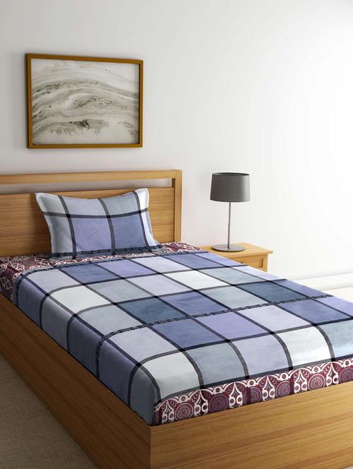 printed bed sheet with pillow cover - 19511581 - Very Small Image - 1