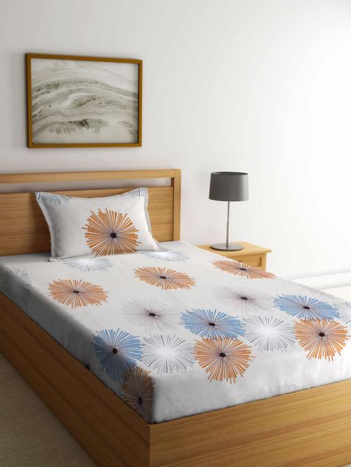 printed bed sheet with pillow cover - 19511585 - Very Small Image - 1